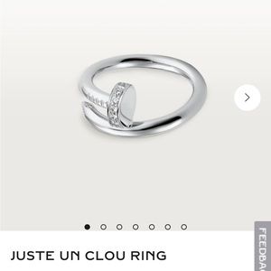 CARTIER JUSTE EN CLOU ring. This ring is still listed on the Cartier site!
